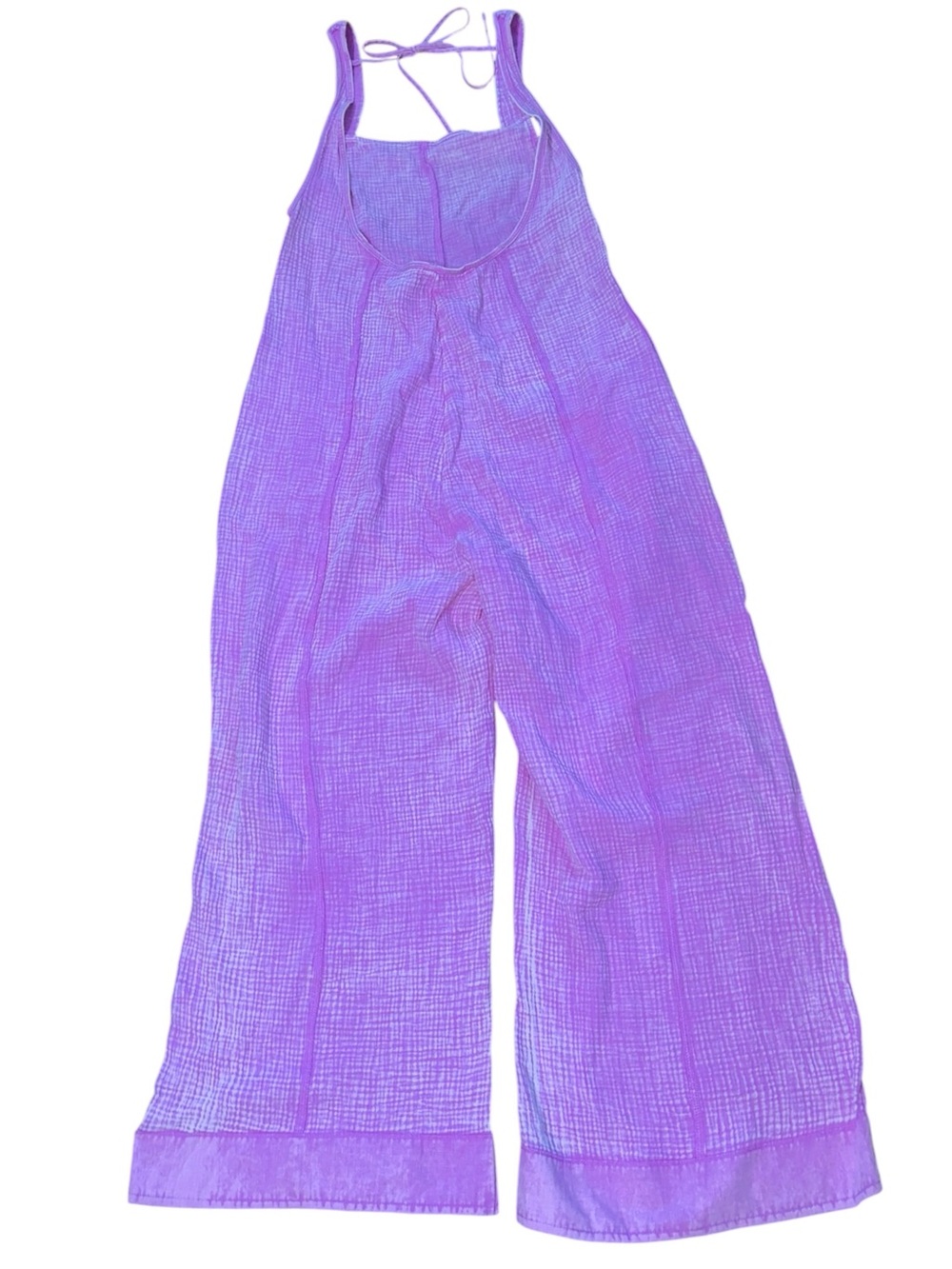 NWOT Zenana Lavender Double Gauze Wide Leg Overalls Jumpsuit Small - Picture 5 of 5